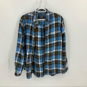 Authentic workwear flannel original brand by cactus cotton plaid flannel L